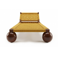 Ball Leg Rattan Day Bed
