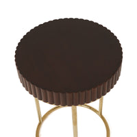 Rustic Round End Table