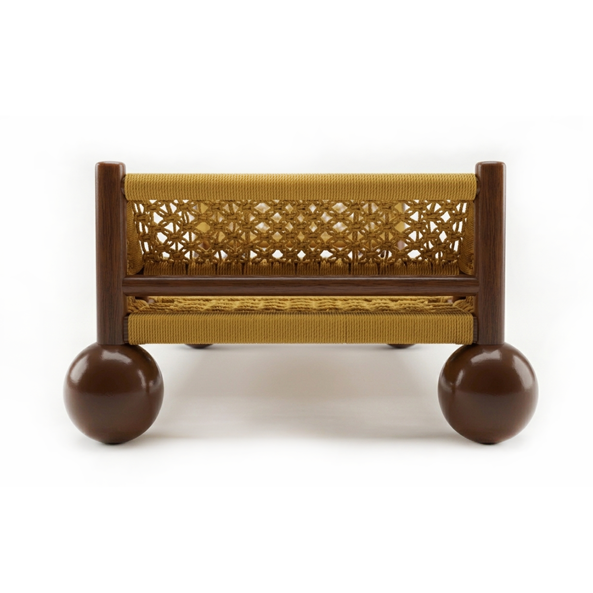Ball Leg Rattan Day Bed