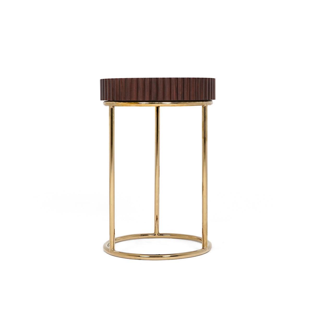 Rustic Round End Table