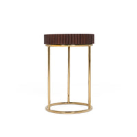 Rustic Round End Table