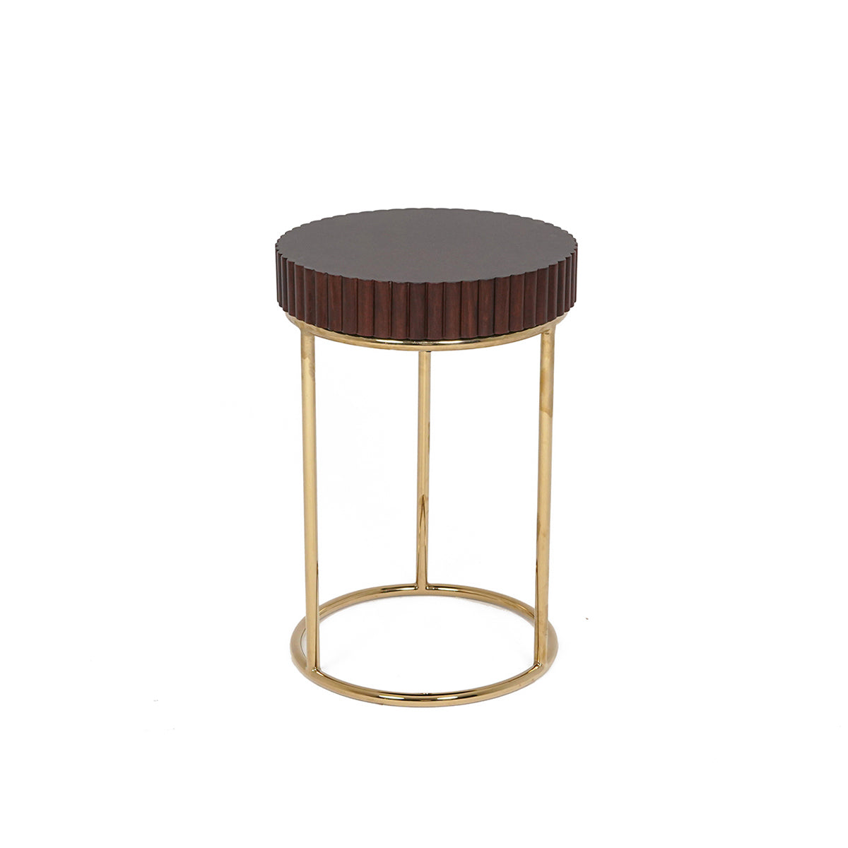 Rustic Round End Table