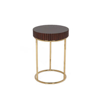 Rustic Round End Table