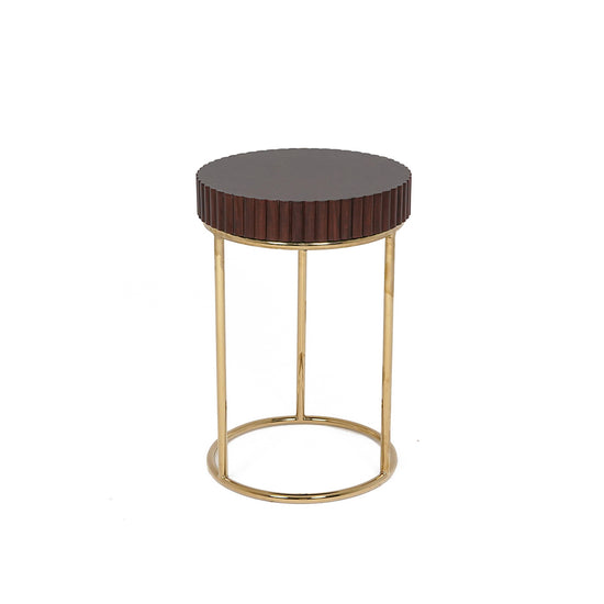 Rustic Round End Table